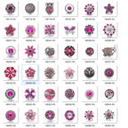 18mm Pink Rhinestone Snap Charm | Interchangeable Crystal Jewelry Charm