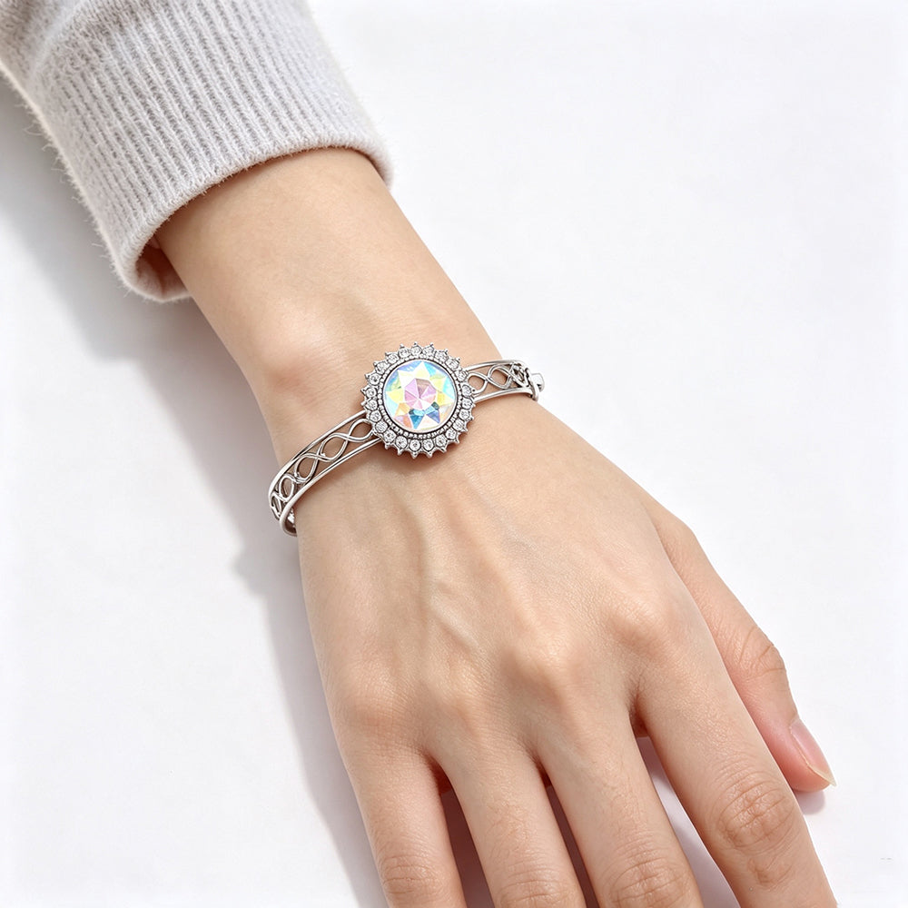 18mm Snap Button Interchangeable Charms Shifting Color Shiny Rhinestone Zinc Alloy Charms