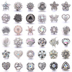18mm Interchangeable Snap Button Charms, Sparkling Rhinestone Inlaid DIY Accessories