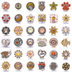 18mm Yellow Crystal Snap Charm | Interchangeable Rhinestone Charm for Bracelet & Necklace