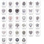 18mm Interchangeable Snap Button Charms, Sparkling Rhinestone Inlaid DIY Accessories