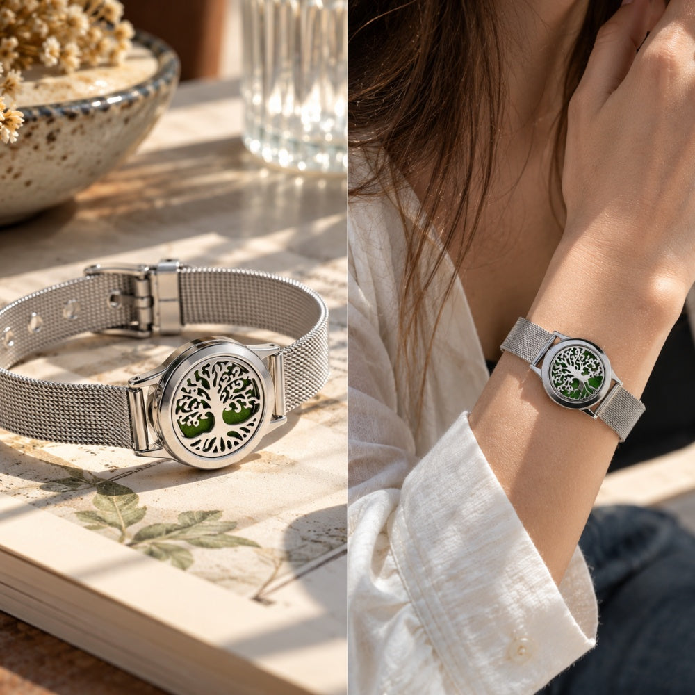 Aromatherapy Diffuser Bracelet | Essential Oil Scent Bracelet with Replaceable Color Pads