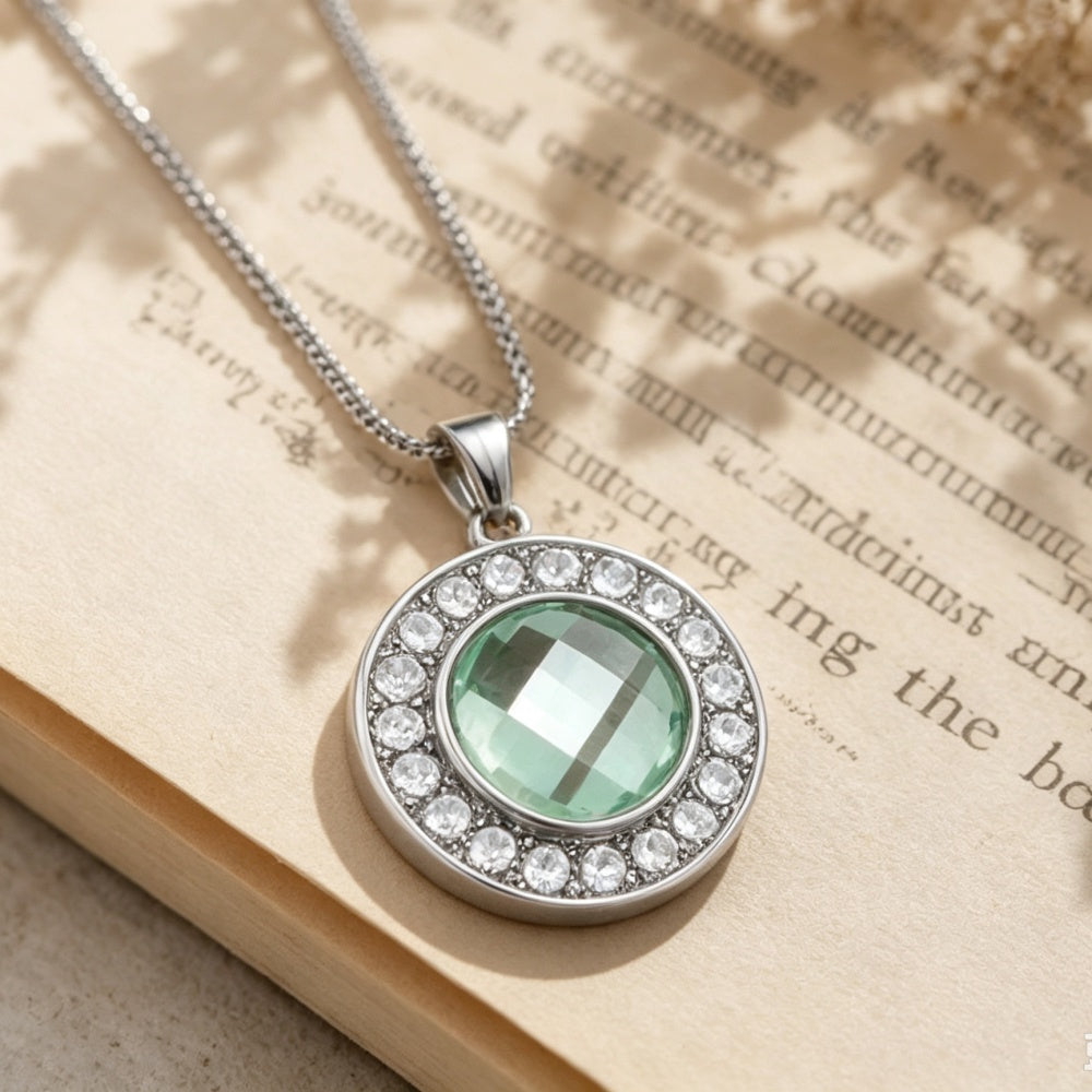 18mm Forest Green Rhinestone Snap  Charm | Interchangeable Jewelry Charm