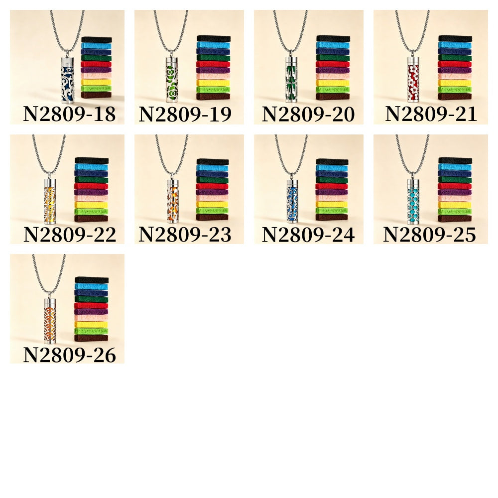 Perfume Diffuser Necklace | 316L Stainless Steel Aromatherapy Pendant with Refillable Scent Pad