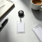 18mm Retractable Snap Button Badge Reel | Interchangeable ID Card Holder Clip