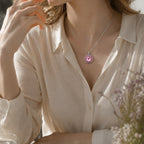 Vintage Pink Rhinestone 18mm Snap Charm | Retro Interchangeable Jewelry Charm