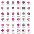 18mm Pink Crystal Snap Charm | Replaceable Rhinestone Charm Collection
