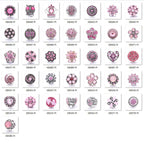Vintage Pink Rhinestone 18mm Snap Charm | Retro Interchangeable Jewelry Charm