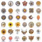18mm Champagne Yellow Snap Charms | Interchangeable Accents for Custom Jewelry