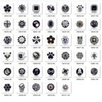 Black Rhinestone Snap Charms for DIY Jewelry