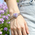 18mm Purple Enamel Snap Charms, Interchangeable Snap Jewelry Buttons for Bracelets