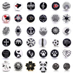 18mm Black Rhinestone Snap Charm | Interchangeable Charm for Bracelet & Necklace