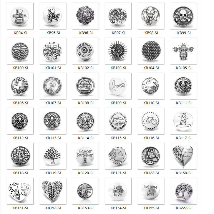 18mm Vintage Silver Story Charms | Interchangeable Jewelry Collection