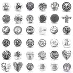 18mm Vintage Silver Story Charms | Interchangeable Jewelry Collection