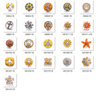 18mm Warm Amber Rhinestone Snap Charms | Mix & Match Charms for Bracelet & Necklace