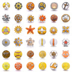 18mm Warm Amber Rhinestone Snap Charms | Mix & Match Charms for Bracelet & Necklace