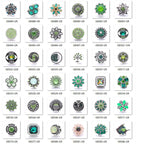 18mm Emerald Green Rhinestone Snap Button Charm | Interchangeable Charm for Bracelet & Necklace