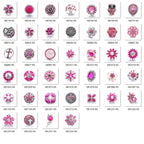 18mm Pink Rhinestone Charm | Vintage Crystal Snap Jewelry Collection