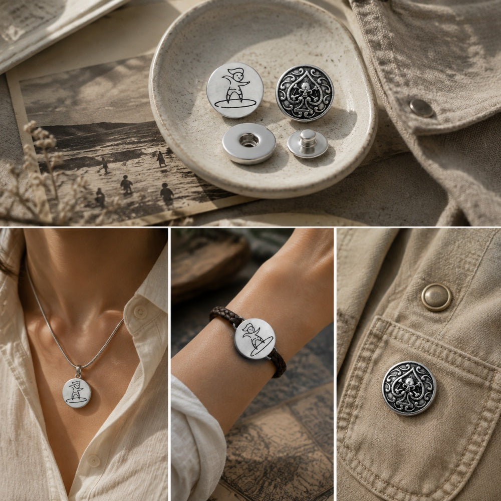 18mm Vintage Silver Story Charms | Interchangeable Jewelry Collection