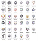 18mm Snap Button Interchangeable Charms Shifting Color Shiny Rhinestone Zinc Alloy Charms