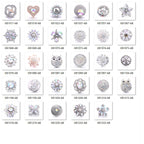 Sparkly Rhinestone Inlaid 18mm Snap Charms Zinc Alloy Charms
