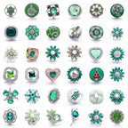 18mm Forest Green Snap Charm | Interchangeable Jewelry Charm