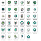 18mm Forest Green Snap Charm | Interchangeable Jewelry Charm