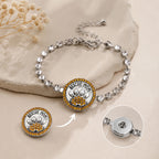 18mm Warm Amber Rhinestone Snap Charms | Mix & Match Charms for Bracelet & Necklace