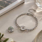 18mm Emerald Green Rhinestone Snap Button Charm | Interchangeable Charm for Bracelet & Necklace
