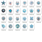 18mm Azure Blue Snap Charm | Interchangeable Crystal Charm