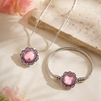 Pink Rhinestone 18mm Snap Charms | Sparkling Interchangeable Jewelry
