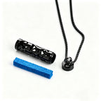 Black Aromatherapy Necklace | Refillable Perfume Diffuser Pendant in 316L Stainless Steel