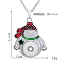 18mm Snap snowman Christmas Necklace | Your Little Christmas Story