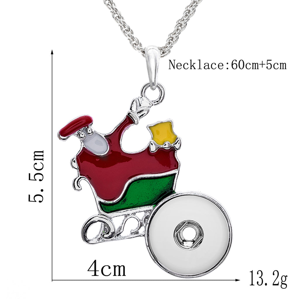 18mm Snap Charm Santa Christmas Necklace | Your Little Christmas Story