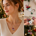 18mm Snap Charm Santa Christmas Necklace | Your Little Christmas Story