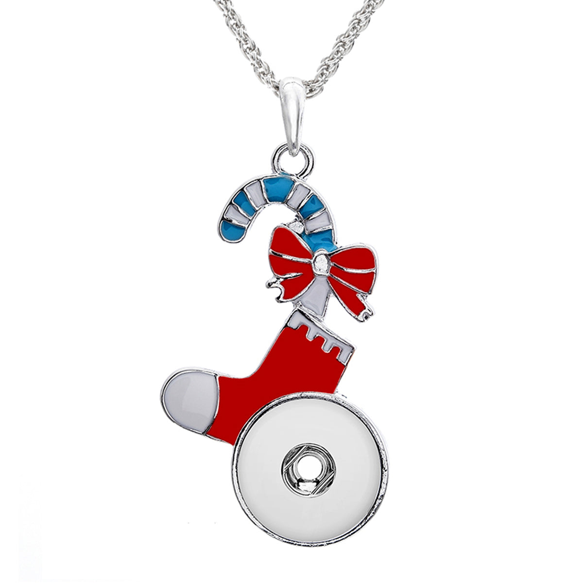 18mm Snap Charm Christmas Stocking Necklace | Your Little Christmas Story
