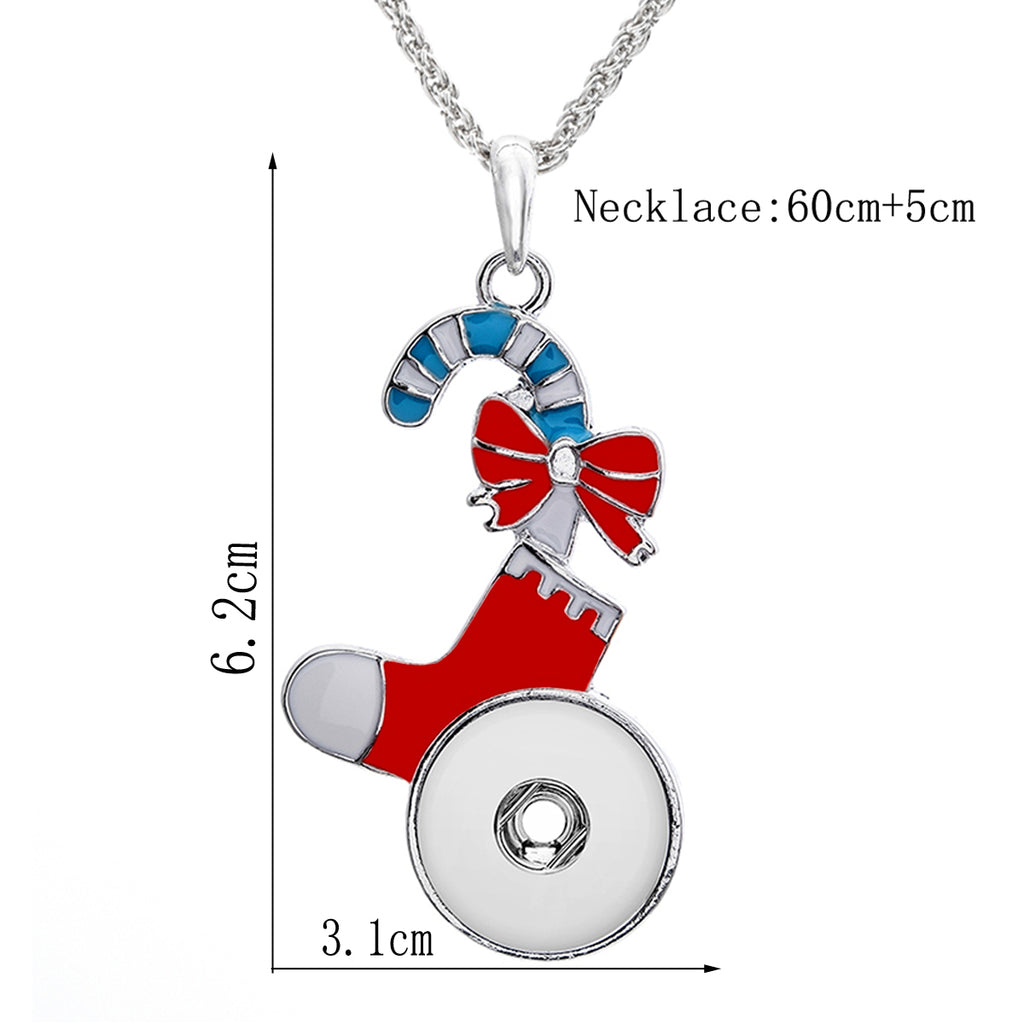 18mm Snap Charm Christmas Stocking Necklace | Your Little Christmas Story