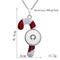 18mm Snap Charm Candy Cane Necklace | Your Little Christmas Story