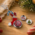 18mm Snap Charm Christmas Stocking Necklace | Your Little Christmas Story