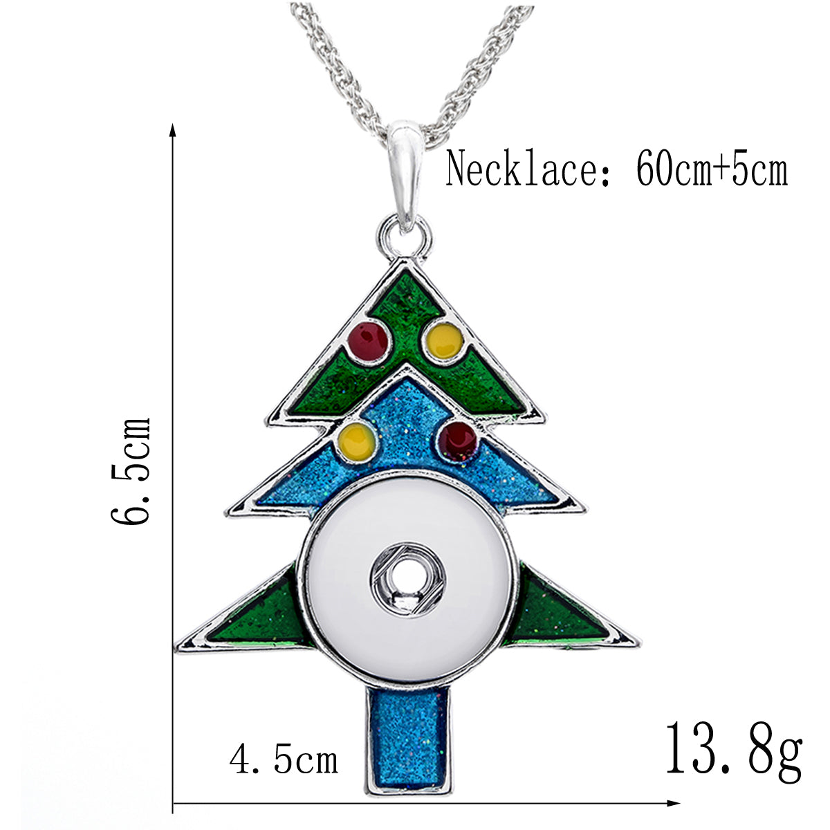 18mm Snap Charm Christmas Tree Necklace | Your Little Christmas Story