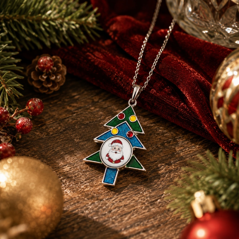 18mm Snap Charm Christmas Tree Necklace | Your Little Christmas Story