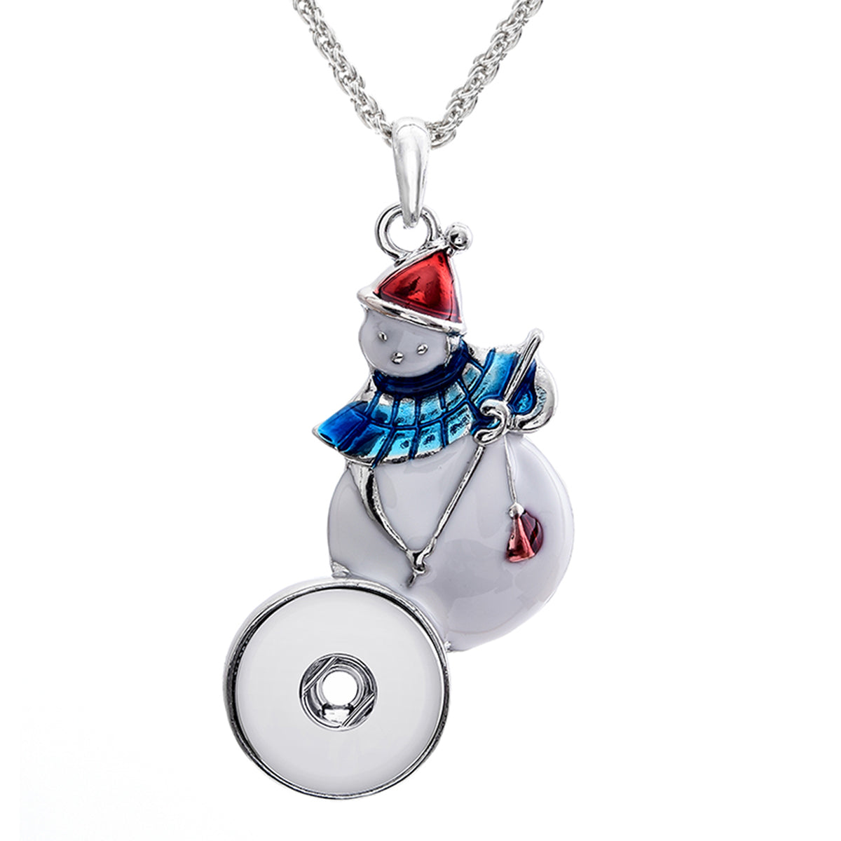 18mm Snap Charm Snowman Necklace | A Snowy Memory Full of Joy