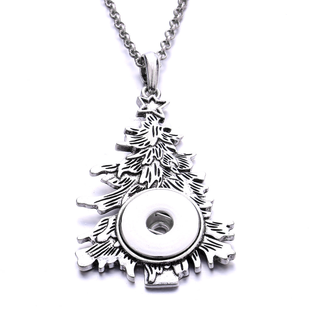 18mm Snap Charm Christmas Tree Necklace | A Little Tree of Holiday Wishes