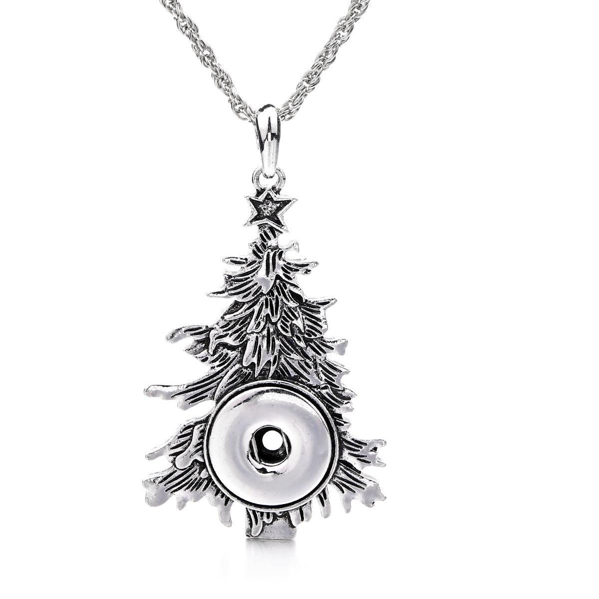 18mm Snap Charm Christmas Tree Necklace | A Little Tree of Holiday Wishes