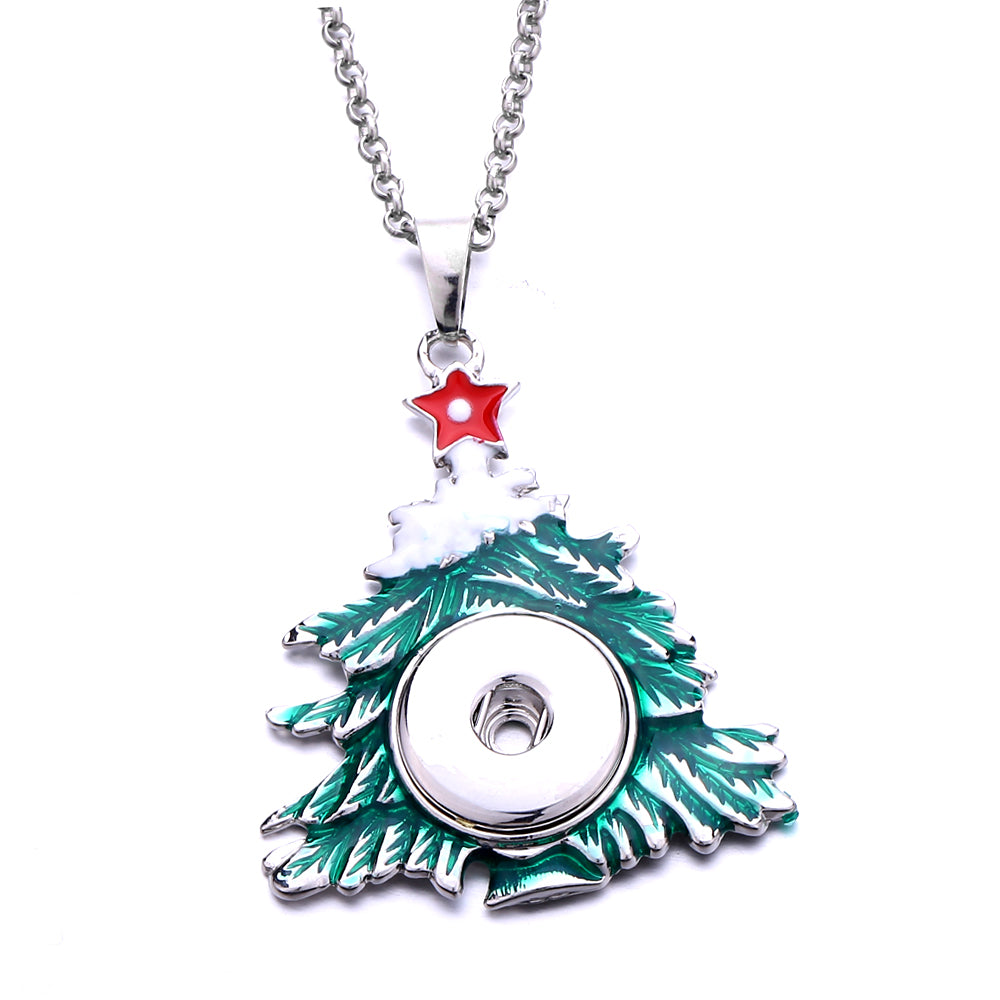 18mm Snap Charm Christmas Tree Necklace | Your Little Christmas Wish