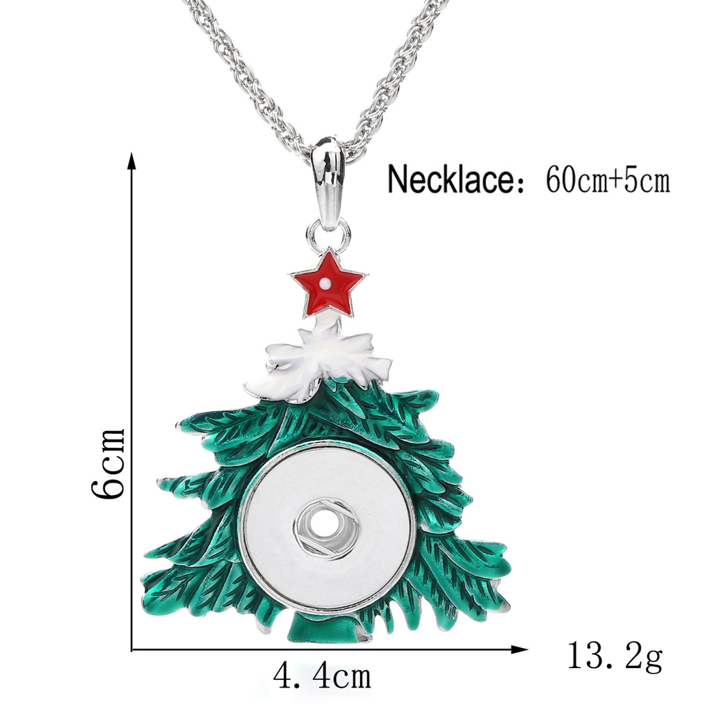 18mm Snap Charm Christmas Tree Necklace | Your Little Christmas Wish