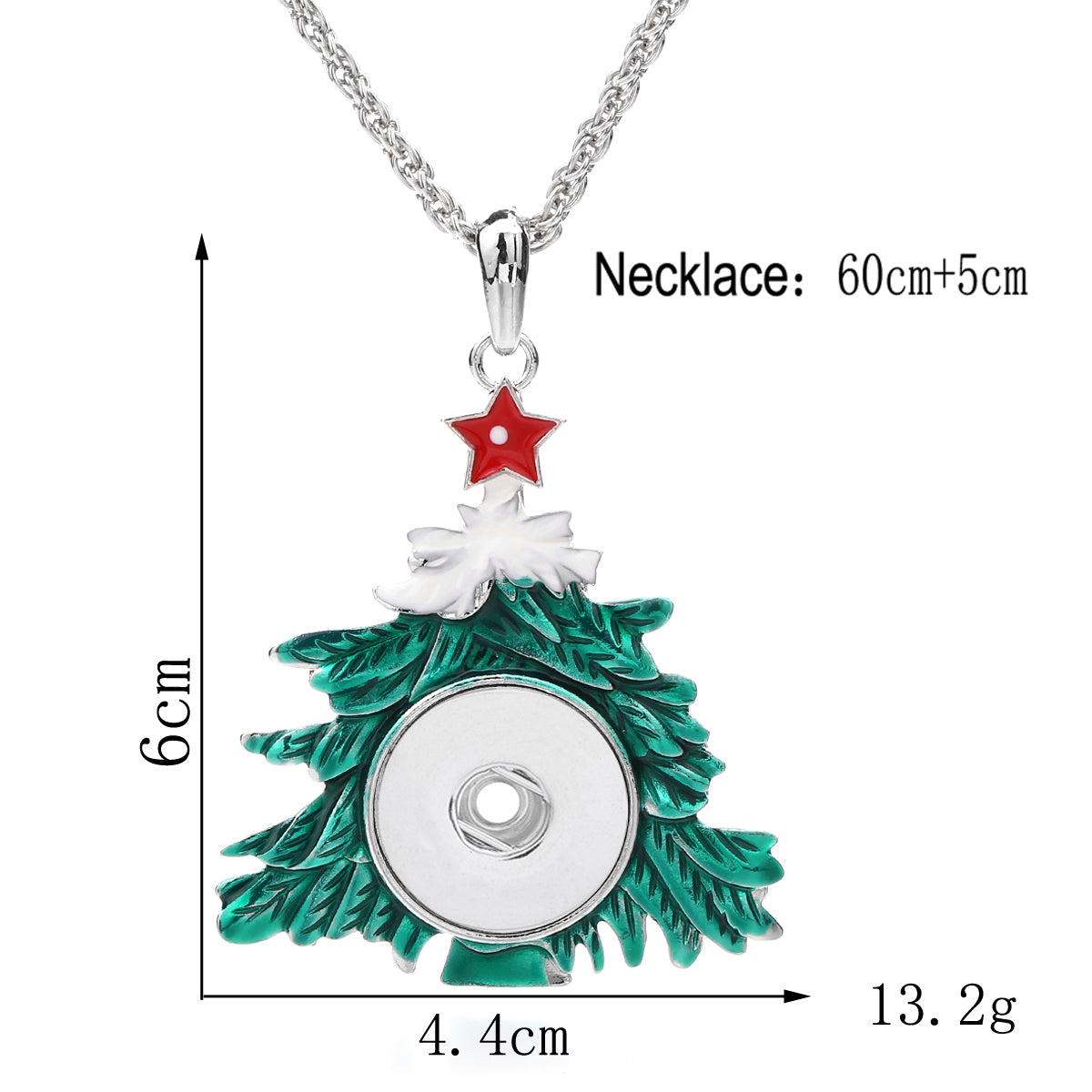 18mm Snap Charm Christmas Tree Necklace | Your Little Christmas Wish
