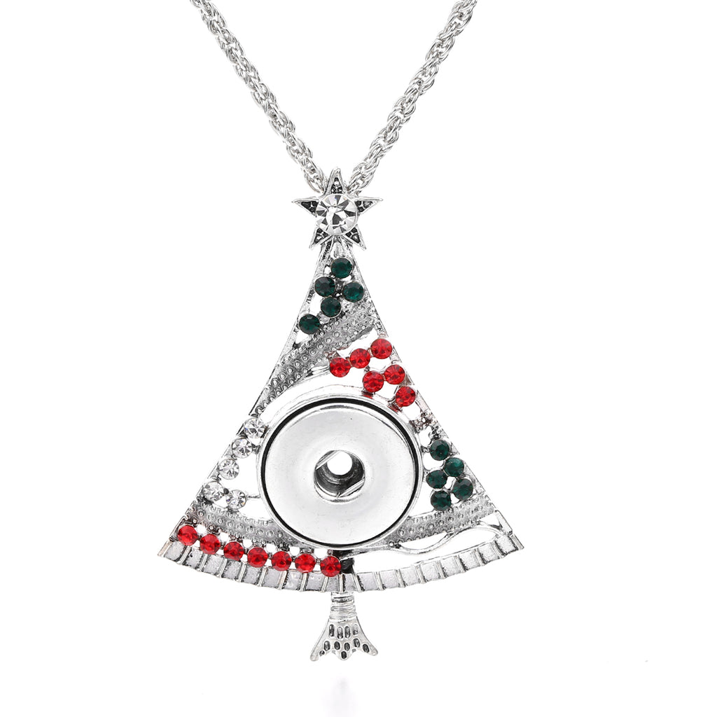 18mm Snap Charm Christmas Tree Necklace | A Sparkle of Holiday Magic