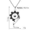 Sunflower Snap Charm | 18mm Crystal Flower Interchangeable Pendant