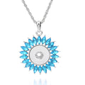 Rainbow Sunburst Snap Charm | 18mm Crystal Interchangeable Pendant